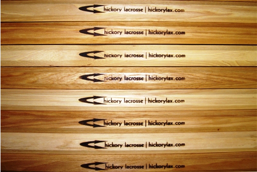 Hickory Lax Wood Attack Shaft Bar Down Lacrosse.