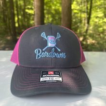 Bardown BEye Grey and Pink Mesh Back Trucker Hat
